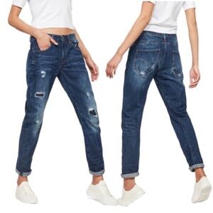 G-Star Arc 3-D Low Boyfriend Restored Denim Relaxed Jean